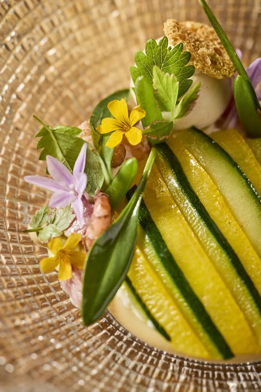 Courgette met eetbare bloemen